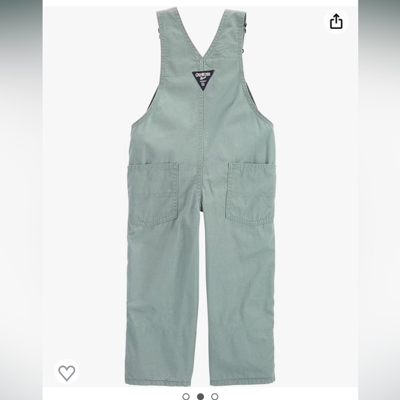OshKosh B'Gosh Boys World's Best Overalls - Olive - Picture 2 of 2